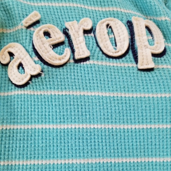 Aeropastale light blue long sleeve Stretch Shirt - Picture 4 of 5